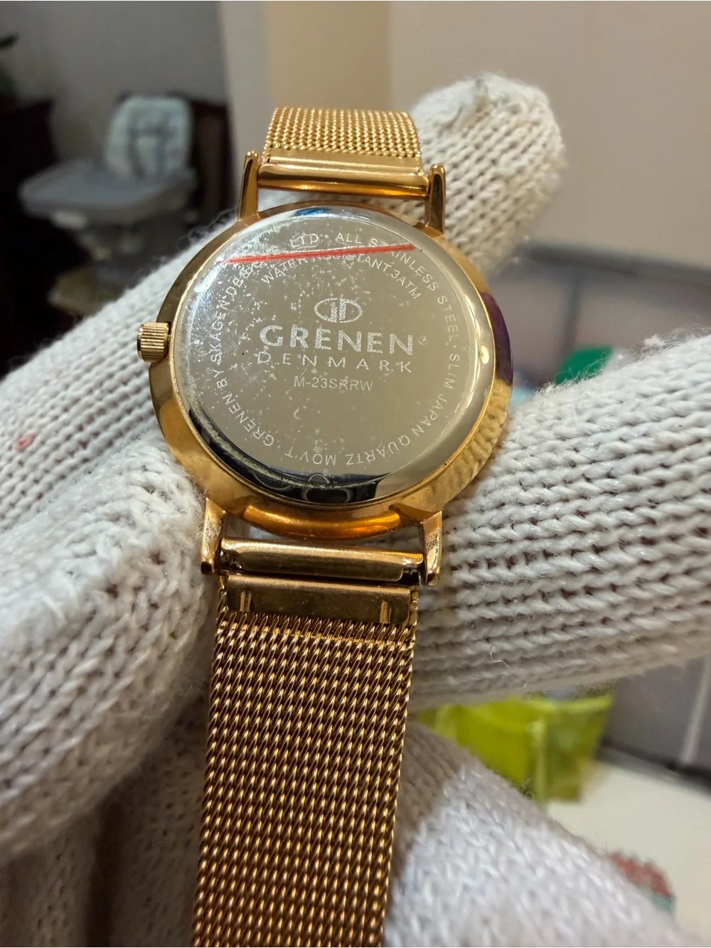 Grenen Denmark by Skagen Women’s Watch M-23SRRW Rose Gold Mesh Pearl NWOB